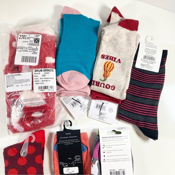 Mixed Lot of 7 Pairs of Women’s Socks - Picture 6 of 11